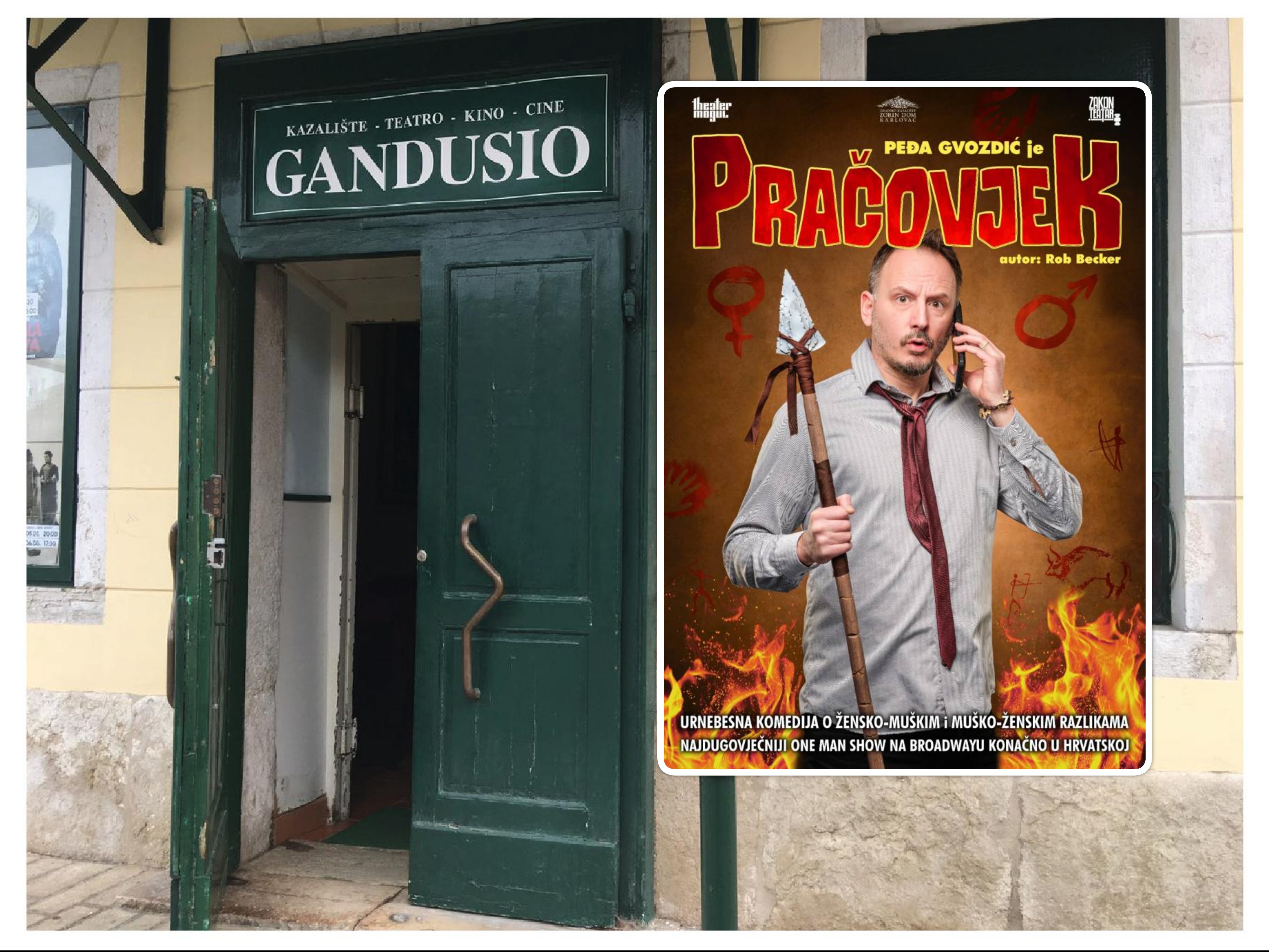 Kazališna predstava ''Pračovjek'' u rovinjskom kazalištu Gandusio